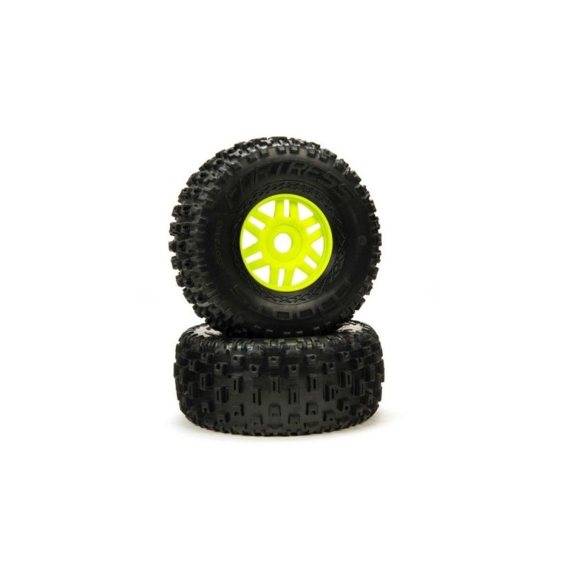 ARRMA dBoots  Fortress  Tyre Set Glued Green (Pair) - ARA550068