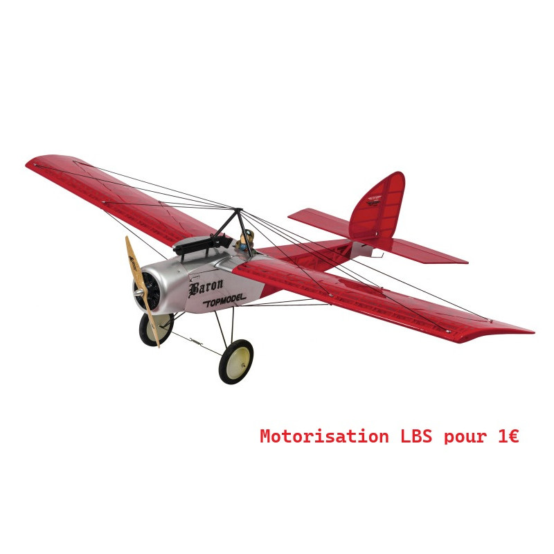 Pack Avion Ecotop Baron Rouge ARF env.1.57m avec motorisation LBS