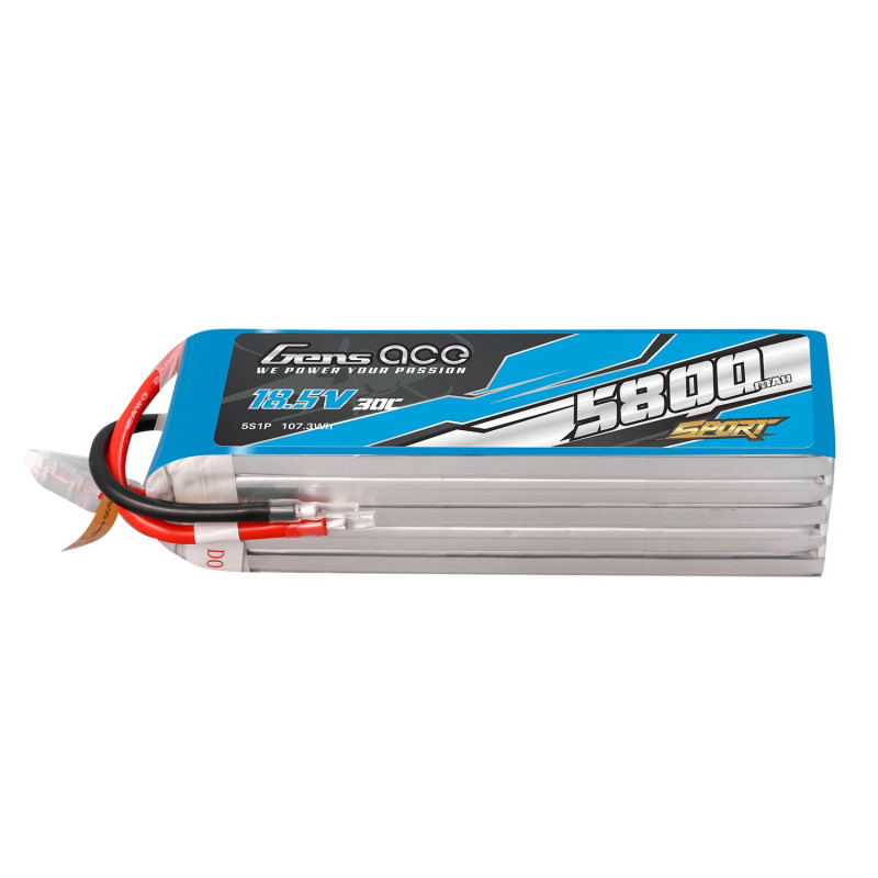 Batterie Gen ace lipo 5S 18.5V 5800mAh 30C fils à souder