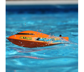 Jet Jam V2 12" Self-Righting Pool Racer Brushed RTR, Orange