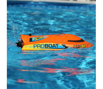 Jet Jam V2 12" Self-Righting Pool Racer Brushed RTR, Orange