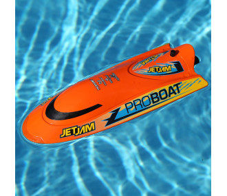 Jet Jam V2 12" Self-Righting Pool Racer Brushed RTR, Orange