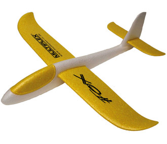 Planeur Fox  lancé main BLANC/jaune Multiplex