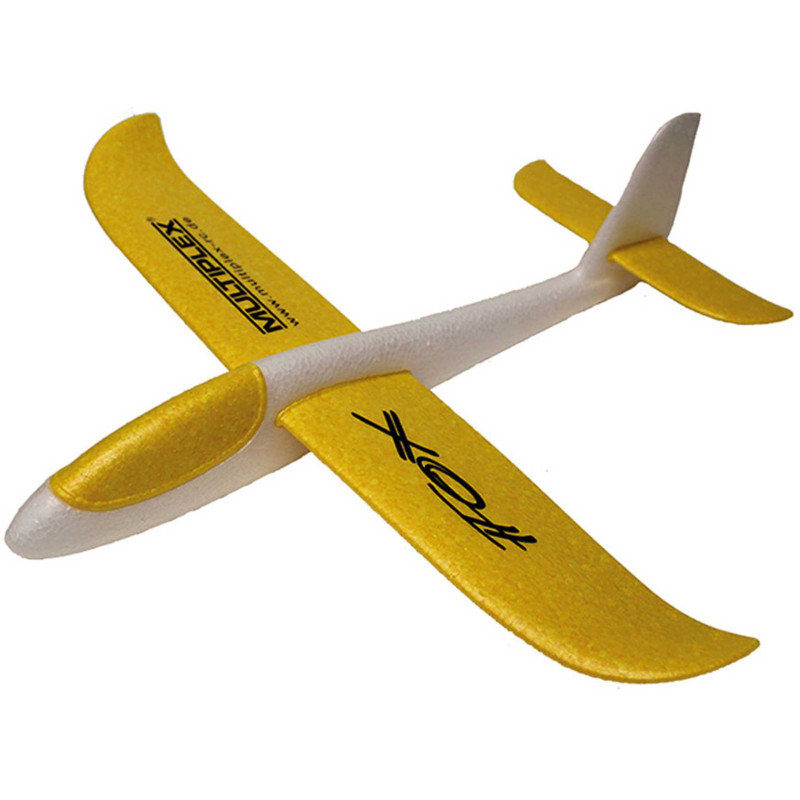 Planeur Fox  lancé main BLANC/jaune Multiplex