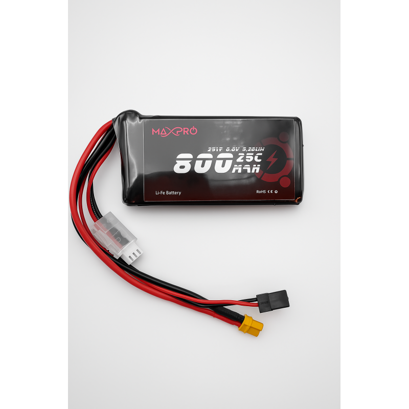 Batterie LiFe MaxPro 6.6V 800mAh 25C JR/XT30