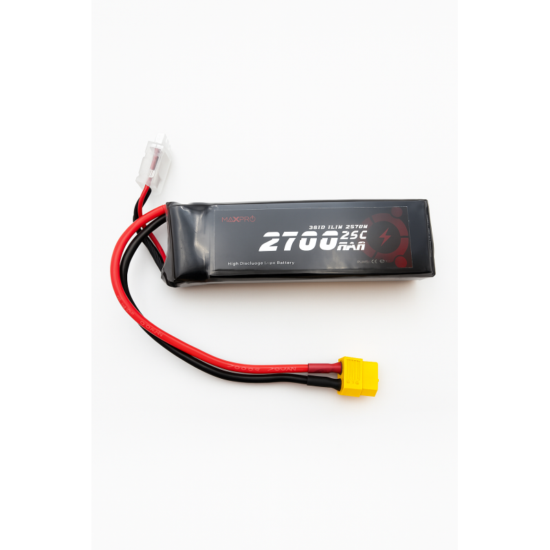 Batterie lipo MaxPro 3S 11.1V 2700mAh 25C prise XT60