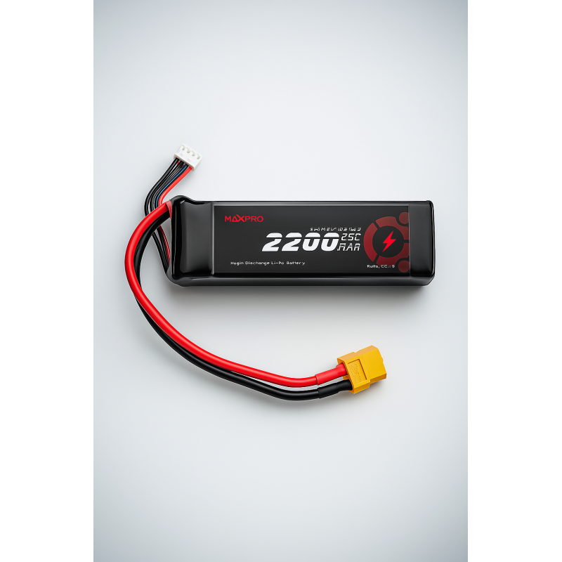 Batterie lipo MaxPro 3S 11.1V 2200mAh 25C prise XT60