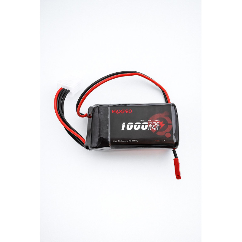 Batterie lipo MaxPro 3S 11.1V 1000mAh 25C prise jst-bec