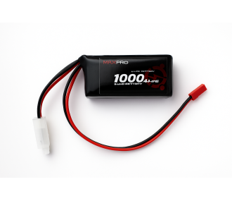 Batterie lipo MaxPro 2S 7.4V 1000mAh 25C prise jst-bec