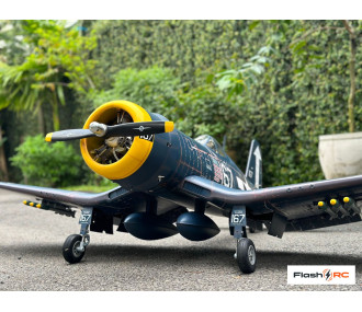 VQ Models Corsair F4U bleu jaune / 1810mm ARF Warbird