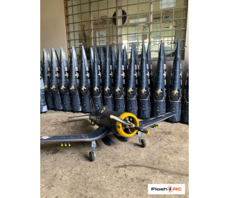 VQ Models Corsair F4U bleu jaune / 1810mm ARF Warbird