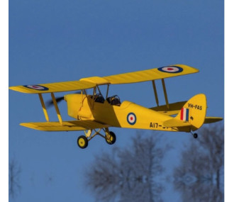 Avion Dynam Tiger Moth V2 Jaune Biplan PNP 1300mm