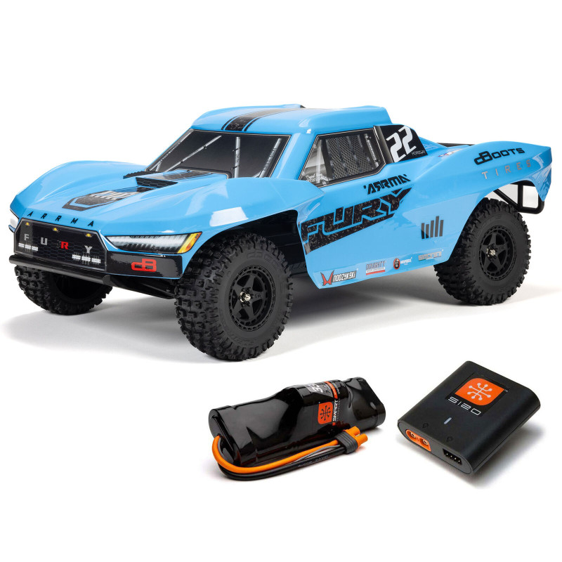 1/10 FURY 2WD RTR à charbons Short Course Truck (avec batterie et chargeur) Rouge