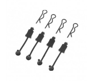 ARRMA AR390178 1/8 Scale Black Body Clip Retainer (4)