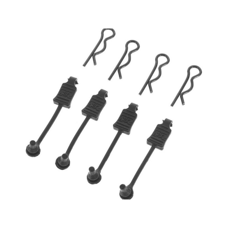 ARRMA AR390178 1/8 Scale Black Body Clip Retainer (4)