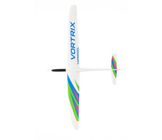 Motoplaneur Vortrix Topmodel Blanc, Vert, Bleu Rose, env. 1,5m