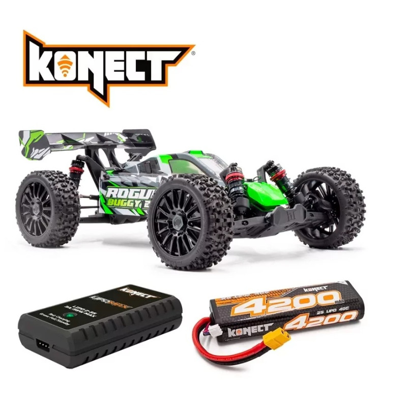Rogue Buggy 2.0 1/8ème Brushless Vert version PACK