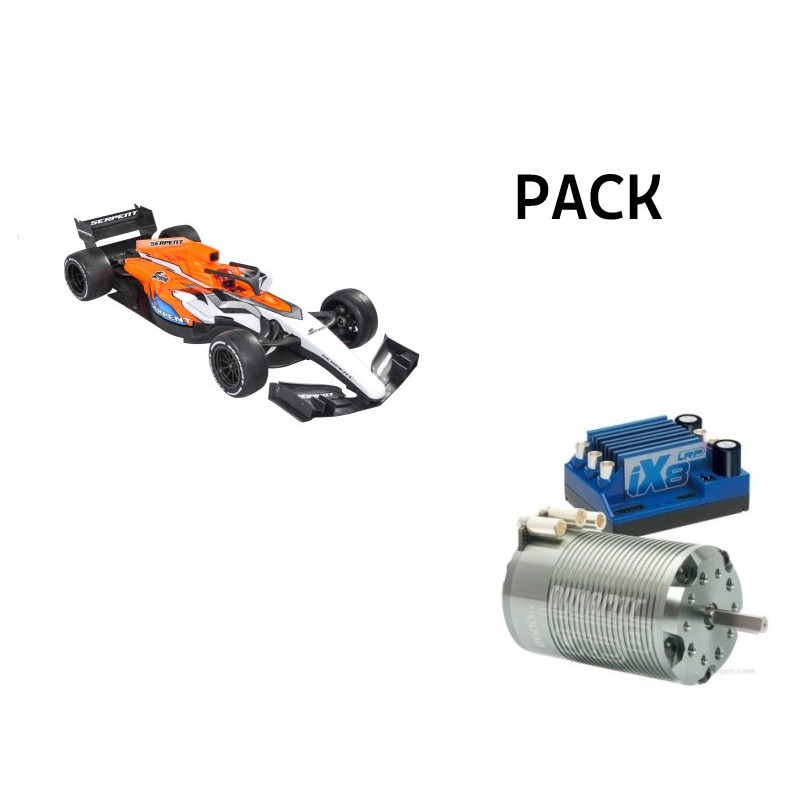 PACK Serpent F190 1/8 4wd EP (SER300030) + combo LRP 2600kv