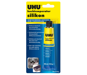 Mastic de silicone pour haute température, 80 ml, noir, 46735, par UHU