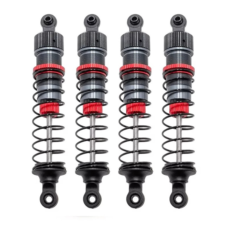 Set 4 amortisseurs aluminium 1/12 85mm + kit 3 ressorts (H/M/S)