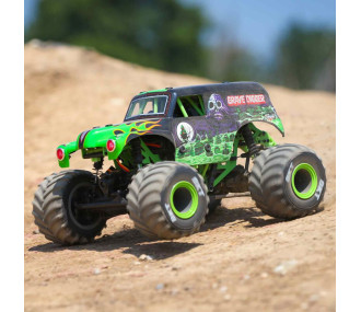 Mini LMT Grave Digger 2S 4x4 RTR Monster Truck brushed (batterie et chargeur inclus), vert,1/18