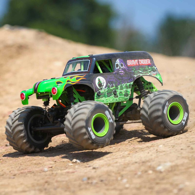 Mini LMT Grave Digger 2S 4x4 RTR Monster Truck brushed (batterie et chargeur inclus), vert,1/18
