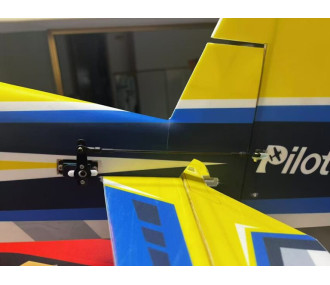 Avion Voltige Pilot RC - EDGE 540 – 39″ (1.0m), Jaune, Bleu, gris