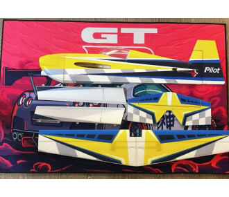 Avion Voltige Pilot RC - EDGE 540 – 39″ (1.0m), Jaune, Bleu, gris