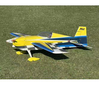 Avion Voltige Pilot RC - EDGE 540 – 39″ (1.0m), Jaune, Bleu, gris