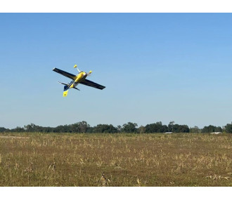 Avion Voltige Pilot RC - EDGE 540 – 39″ (1.0m), Jaune, Bleu, gris