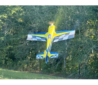 Avion Voltige Pilot RC - EDGE 540 – 39″ (1.0m), Jaune, Bleu, gris