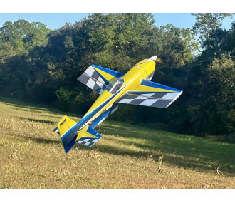 Avion Voltige Pilot RC - EDGE 540 – 39″ (1.0m), Jaune, Bleu, gris