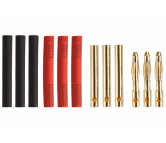 3 Paires Connecteur Doré Ø 2mm + Pochettes Recharge YUKI MODEL 602-3P Model RC