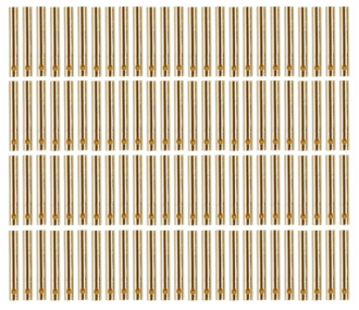 Prises à contact plaqué or Ø2,0 mm, lot de 100 | Yuki AM-602-100F