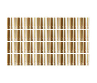 YUKI MODEL Contacts plaqués or Ø4,0 mm, coupelle de soudure fermée, lot de 5