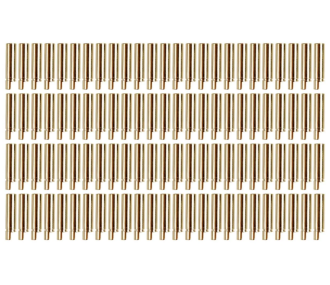 Contact plaqué or Ø 4,0 mm, à souder, semi-ouvert, 100 prises | Yuki AM-606-100F