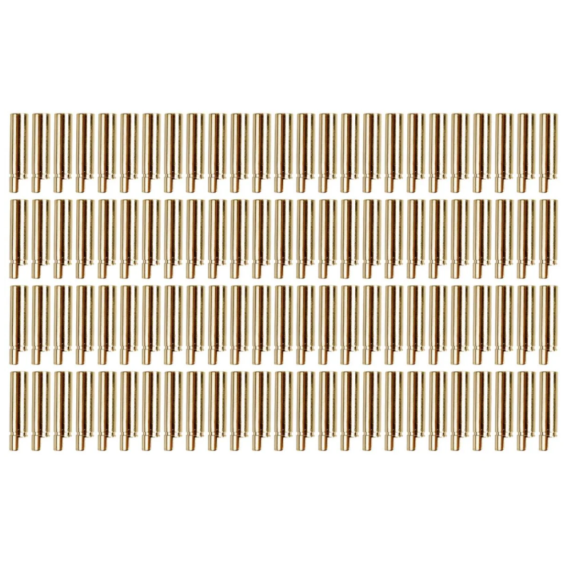 Contact plaqué or Ø 4,0 mm, à souder, semi-ouvert, 100 prises | Yuki AM-606-100F