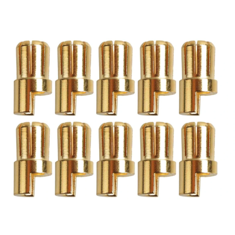 Connecteurs plaqués or Ø6,5 mm, lot de 10 | Yuki AM-612-10M