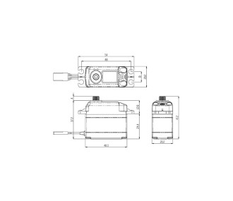 Servo numérique standard Savox SV-1273TG (63g, 16kg.cm, 0.065s/60°)
