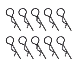 Clip per carrozzeria 1/10 anodizzate rosse (sacchetto da 10 pz) - Hobbytech