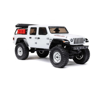 Jeep JT Gladiator 4x4 RTR SCX24 à l'échelle 1/24, crawler à moteur brushed (batterie et chargeur inclus), blanc