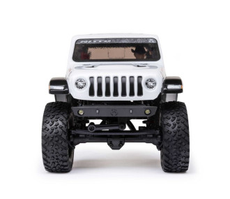 Jeep JT Gladiator 4x4 RTR SCX24 à l'échelle 1/24, crawler à moteur brushed (batterie et chargeur inclus), blanc