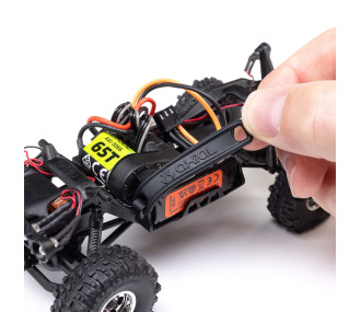 1/30 SCX30 Chevrolet K10 4X4 RTR Brushed Rock Crawler (Batterie & Chargeur inclus), noir