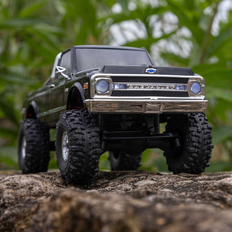 1/30 SCX30 Chevrolet K10 4X4 RTR Brushed Rock Crawler (Batterie & Chargeur inclus), noir