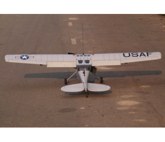 Avion VQ Model L-19 Birddog 55 size EP-GP ( 1,72m envergure) version argent