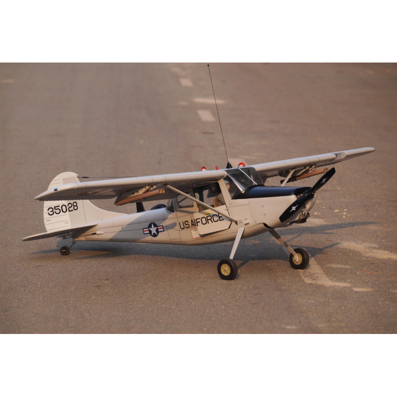 Avion VQ Model L-19 Birddog 55 size EP-GP ( 1,72m envergure) version argent