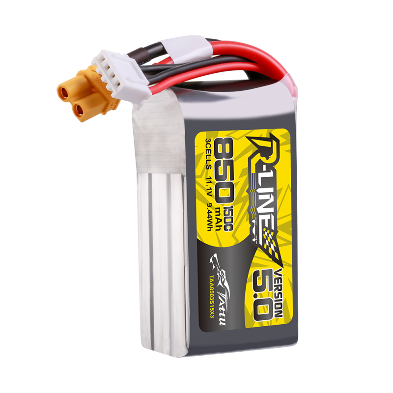 Batterie Tattu R-Line Version 5.0 850mAh 3S 11.1V 150C Lipo Pack Prise XT30U-F 