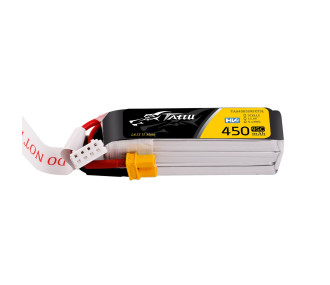 Batterie Lipo Tattu  450mAh 95C 3S1P 11.4V HV Prise XT30U-F Format Long 