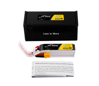 Batterie Lipo Tattu  450mAh 95C 3S1P 11.4V HV Prise XT30U-F Format Long 