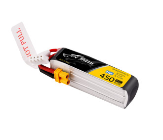 Batterie Lipo Tattu  450mAh 95C 3S1P 11.4V HV Prise XT30U-F Format Long 